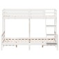 vidaXL Etagenbett 90x200/140x200 cm Weiß Massivholz Kiefer vidaXL Etagenbett 90x200/140x200 cm Weiß Massivholz Kiefer