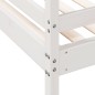 vidaXL Etagenbett 90x200/140x200 cm Weiß Massivholz Kiefer vidaXL Etagenbett 90x200/140x200 cm Weiß Massivholz Kiefer