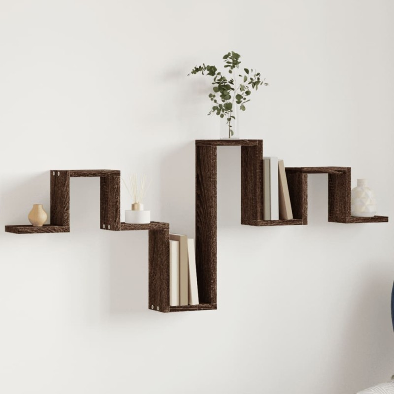vidaXL Wandregal Braun Eichen-Optik 104,5x10x43 cm Holzwerkstoff vidaXL Wandregal Braun Eichen-Optik 104,5x10x43 cm Holzwerkstoff