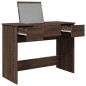 vidaXL Schminktisch mit Spiegel Braun Eichen-Optik 100x45x76 cm vidaXL Schminktisch mit Spiegel Braun Eichen-Optik 100x45x76 cm