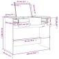 vidaXL Schminktisch mit Spiegel Braun Eichen-Optik 100x45x76 cm vidaXL Schminktisch mit Spiegel Braun Eichen-Optik 100x45x76 cm