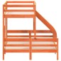 vidaXL Etagenbett 90x200/140x200 cm Wachsbraun Massivholz Kiefer