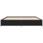 vidaXL Bettgestell Schwarz 180x200 cm Holzwerkstoff und Metall vidaXL Bettgestell Schwarz 180x200 cm Holzwerkstoff und Metall