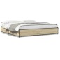 vidaXL Bettgestell Sonoma-Eiche 160x200 cm Holzwerkstoff und Metall vidaXL Bettgestell Sonoma-Eiche 160x200 cm Holzwerkstoff und Metall