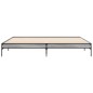 vidaXL Bettgestell Grau Sonoma 180x200 cm Holzwerkstoff und Metall vidaXL Bettgestell Grau Sonoma 180x200 cm Holzwerkstoff und Metall