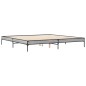 vidaXL Bettgestell Grau Sonoma 180x200 cm Holzwerkstoff und Metall vidaXL Bettgestell Grau Sonoma 180x200 cm Holzwerkstoff und Metall
