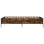 vidaXL Bettgestell Räuchereiche 75x190 cm Holzwerkstoff und Metall vidaXL Bettgestell Räuchereiche 75x190 cm Holzwerkstoff und Metall