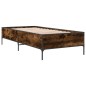 vidaXL Bettgestell Räuchereiche 75x190 cm Holzwerkstoff und Metall vidaXL Bettgestell Räuchereiche 75x190 cm Holzwerkstoff und Metall