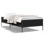 vidaXL Bettgestell Schwarz 75x190 cm Holzwerkstoff und Metall vidaXL Bettgestell Schwarz 75x190 cm Holzwerkstoff und Metall