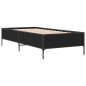 vidaXL Bettgestell Schwarz 75x190 cm Holzwerkstoff und Metall vidaXL Bettgestell Schwarz 75x190 cm Holzwerkstoff und Metall