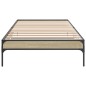 vidaXL Bettgestell Sonoma-Eiche 90x190 cm Holzwerkstoff und Metall vidaXL Bettgestell Sonoma-Eiche 90x190 cm Holzwerkstoff und Metall