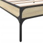vidaXL Bettgestell Sonoma-Eiche 90x190 cm Holzwerkstoff und Metall vidaXL Bettgestell Sonoma-Eiche 90x190 cm Holzwerkstoff und Metall