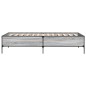 vidaXL Bettgestell Grau Sonoma 100x200 cm Holzwerkstoff und Metall vidaXL Bettgestell Grau Sonoma 100x200 cm Holzwerkstoff und Metall