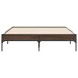 vidaXL Bettgestell Braun Eichen-Optik 120x200 cm Holzwerkstoff Metall vidaXL Bettgestell Braun Eichen-Optik 120x200 cm Holzwerkstoff Metall
