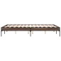 vidaXL Bettgestell Braun Eichen-Optik 120x200 cm Holzwerkstoff Metall vidaXL Bettgestell Braun Eichen-Optik 120x200 cm Holzwerkstoff Metall