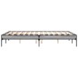 vidaXL Bettgestell Grau Sonoma 135x190 cm Holzwerkstoff und Metall vidaXL Bettgestell Grau Sonoma 135x190 cm Holzwerkstoff und Metall