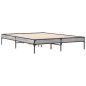 vidaXL Bettgestell Grau Sonoma 135x190 cm Holzwerkstoff und Metall vidaXL Bettgestell Grau Sonoma 135x190 cm Holzwerkstoff und Metall