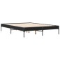 vidaXL Bettgestell Schwarz 120x190 cm Holzwerkstoff und Metall vidaXL Bettgestell Schwarz 120x190 cm Holzwerkstoff und Metall
