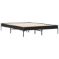vidaXL Bettgestell Schwarz 120x190 cm Holzwerkstoff und Metall vidaXL Bettgestell Schwarz 120x190 cm Holzwerkstoff und Metall