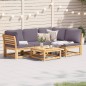 vidaXL 5-tlg. Garten-Lounge-Set mit Kissen Massivholz Akazie vidaXL 5-tlg. Garten-Lounge-Set mit Kissen Massivholz Akazie