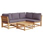 vidaXL 5-tlg. Garten-Lounge-Set mit Kissen Massivholz Akazie vidaXL 5-tlg. Garten-Lounge-Set mit Kissen Massivholz Akazie