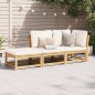 vidaXL 3-tlg. Garten-Lounge-Set mit Kissen Massivholz Akazie