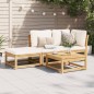 vidaXL 3-tlg. Garten-Lounge-Set mit Kissen Massivholz Akazie