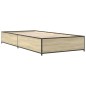vidaXL Bettgestell Sonoma-Eiche 90x190 cm Holzwerkstoff und Metall vidaXL Bettgestell Sonoma-Eiche 90x190 cm Holzwerkstoff und Metall