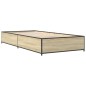vidaXL Bettgestell Sonoma-Eiche 90x190 cm Holzwerkstoff und Metall vidaXL Bettgestell Sonoma-Eiche 90x190 cm Holzwerkstoff und Metall