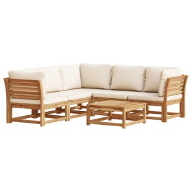 vidaXL 6-tlg. Garten-Lounge-Set mit Kissen Massivholz Akazie