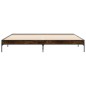 vidaXL Bettgestell Räuchereiche 200x200 cm Holzwerkstoff und Metall vidaXL Bettgestell Räuchereiche 200x200 cm Holzwerkstoff und Metall