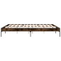 vidaXL Bettgestell Räuchereiche 200x200 cm Holzwerkstoff und Metall vidaXL Bettgestell Räuchereiche 200x200 cm Holzwerkstoff und Metall