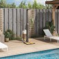 vidaXL Gartendusche Schwarz 50x55x224 cm Poly Rattan und Akazienholz vidaXL Gartendusche Schwarz 50x55x224 cm Poly Rattan und Akazienholz