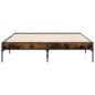 vidaXL Bettgestell Räuchereiche 140x190 cm Holzwerkstoff und Metall vidaXL Bettgestell Räuchereiche 140x190 cm Holzwerkstoff und Metall