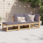 vidaXL 3-tlg. Garten-Lounge-Set mit Kissen Massivholz Akazie vidaXL 3-tlg. Garten-Lounge-Set mit Kissen Massivholz Akazie