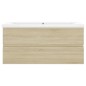 vidaXL Waschbeckenunterschrank Einbaubecken Sonoma-Eiche Holzwerkstoff vidaXL Waschbeckenunterschrank Einbaubecken Sonoma-Eiche Holzwerkstoff