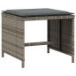 vidaXL Gartenhocker mit Kissen 4 Stk. Grau 40x40x35 cm Poly Rattan vidaXL Gartenhocker mit Kissen 4 Stk. Grau 40x40x35 cm Poly Rattan