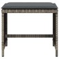 vidaXL Gartenhocker mit Kissen 4 Stk. Grau 40x40x35 cm Poly Rattan vidaXL Gartenhocker mit Kissen 4 Stk. Grau 40x40x35 cm Poly Rattan