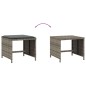 vidaXL Gartenhocker mit Kissen 4 Stk. Grau 40x40x35 cm Poly Rattan vidaXL Gartenhocker mit Kissen 4 Stk. Grau 40x40x35 cm Poly Rattan