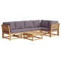 vidaXL 6-tlg. Garten-Lounge-Set mit Kissen Massivholz Akazie vidaXL 6-tlg. Garten-Lounge-Set mit Kissen Massivholz Akazie