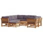 vidaXL 10-tlg. Garten-Lounge-Set mit Kissen Massivholz Akazie vidaXL 10-tlg. Garten-Lounge-Set mit Kissen Massivholz Akazie