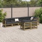 vidaXL 8-tlg. Garten-Sofagarnitur mit Kissen Kiefernholz Imprägniert vidaXL 8-tlg. Garten-Sofagarnitur mit Kissen Kiefernholz Imprägniert