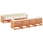 vidaXL 9-tlg. Garten-Sofagarnitur mit Kissen Wachsbraun Kiefernholz vidaXL 9-tlg. Garten-Sofagarnitur mit Kissen Wachsbraun Kiefernholz