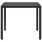 vidaXL Gartentisch mit Glasplatte Schwarz 90x90x75 cm Poly Rattan vidaXL Gartentisch mit Glasplatte Schwarz 90x90x75 cm Poly Rattan