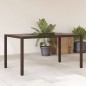 vidaXL Gartentisch mit Glasplatte Braun 150x90x75 cm Poly Rattan vidaXL Gartentisch mit Glasplatte Braun 150x90x75 cm Poly Rattan