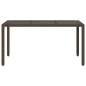 vidaXL Gartentisch mit Glasplatte Braun 150x90x75 cm Poly Rattan vidaXL Gartentisch mit Glasplatte Braun 150x90x75 cm Poly Rattan