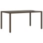 vidaXL Gartentisch mit Glasplatte Braun 150x90x75 cm Poly Rattan vidaXL Gartentisch mit Glasplatte Braun 150x90x75 cm Poly Rattan