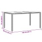 vidaXL Gartentisch mit Glasplatte Braun 150x90x75 cm Poly Rattan vidaXL Gartentisch mit Glasplatte Braun 150x90x75 cm Poly Rattan