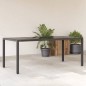 vidaXL Gartentisch mit Glasplatte Schwarz 190x90x75 cm Poly Rattan vidaXL Gartentisch mit Glasplatte Schwarz 190x90x75 cm Poly Rattan