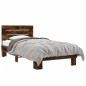 vidaXL Bettgestell Räuchereiche 90x190 cm Holzwerkstoff und Metall vidaXL Bettgestell Räuchereiche 90x190 cm Holzwerkstoff und Metall